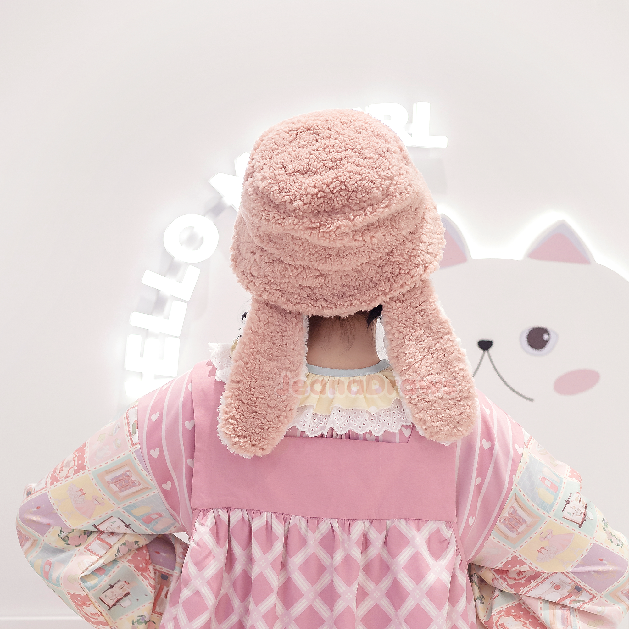 Pink Bunny Ears Hat 